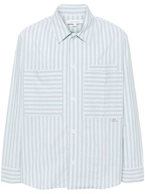 Maison Kitsuné striped cotton shirt - Blue