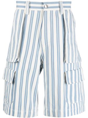 Maison Kitsuné striped deck shorts - Blue