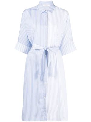 Maison Kitsuné striped shirt dress - Blue