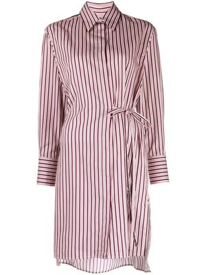Maison Kitsuné striped shirt minidress - Pink