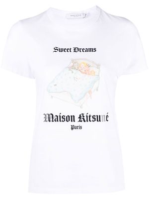 Maison Kitsuné Sweet Dreams print T-shirt - White
