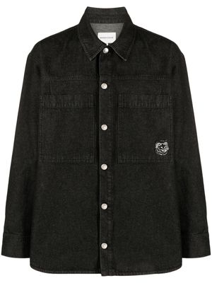 Maison Kitsuné Tiger Head cotton shirt jacket - Black