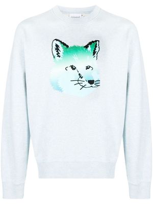 Maison Kitsuné Vibrant Fox Head sweatshirt - Blue
