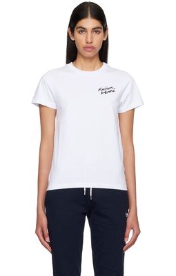 Maison Kitsuné White Mini Handwriting T-Shirt