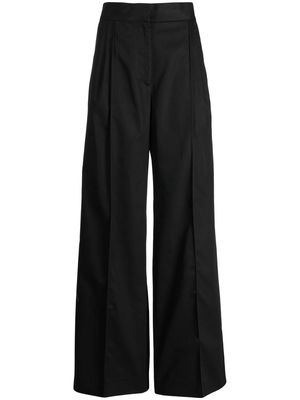 Maison Kitsuné wide-leg cotton trousers - Black