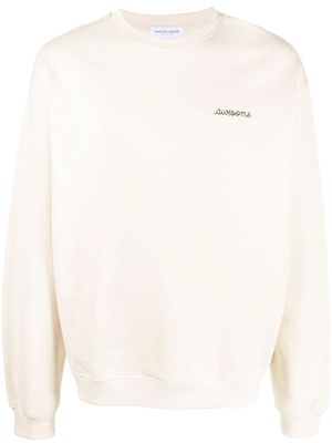 Maison Labiche chest awesome-detail sweatshirt - Neutrals