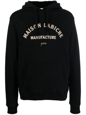 Maison Labiche embroidered-logo hoodie - Black
