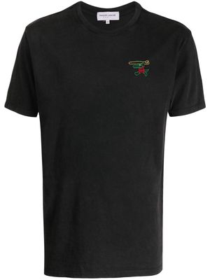 Maison Labiche embroidered-motif cotton T-shirt - Black