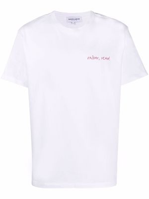Maison Labiche embroidered organic cotton T-shirt - White