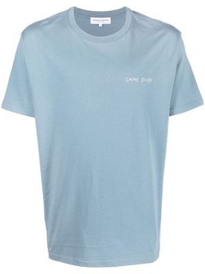 Maison Labiche embroidered-slogan short-sleeve T-shirt - Blue