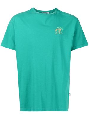 Maison Labiche embroidered slogan T-shirt - Green