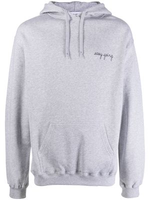 Maison Labiche embroidery-logo hoodie - Grey