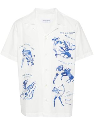 Maison Labiche Hercules-print Morney shirt - White