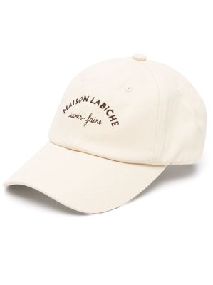 Maison Labiche logo-detail cotton baseball cap - Neutrals