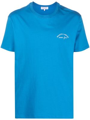 Maison Labiche logo-embroidered organic cotton T-shirt - Blue