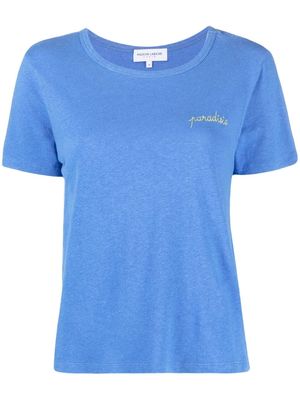 Maison Labiche logo-print short-sleeved T-shirt - Blue