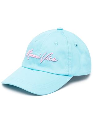 Maison Labiche "Miami Vice" cotton baseball cap - Blue