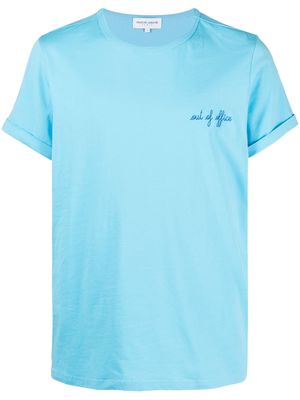 Maison Labiche slogan-embroidered short-sleeve T-shirt - Blue
