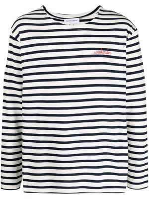 Maison Labiche stripe-pattern sweater - White
