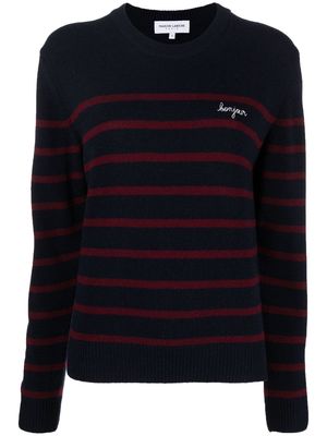 Maison Labiche striped-knit recycled wool jumper - Blue