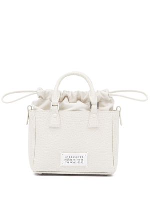 Maison Margiela 5AC Horizontal leather tote bag - White