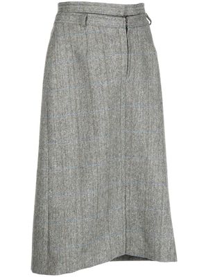 Maison Margiela asymmetric draped skirt - Grey