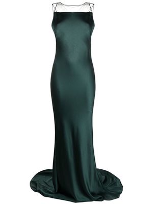 Maison Margiela backless fishtail gown - Green