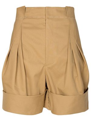 Maison Margiela Beige Cotton Blend Bermuda Shorts