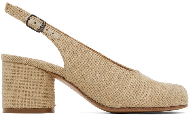 Maison Margiela Beige Jute Tabi Heels