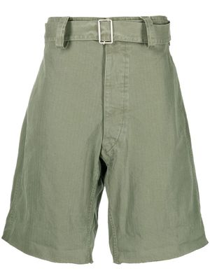 Maison Margiela belted cotton shorts - Green