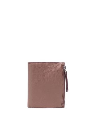 Maison Margiela bi-fold grained-leather wallet - Pink