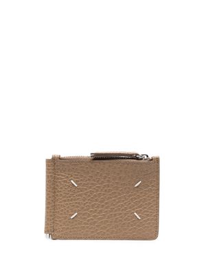 Maison Margiela bi-fold leather wallet - Neutrals