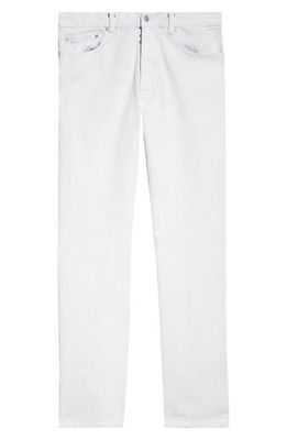 Maison Margiela Bianchetto Hand Painted Denim Jeans in White Paint