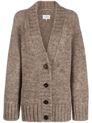 Maison Margiela button-fastening knitted cardigan - Neutrals