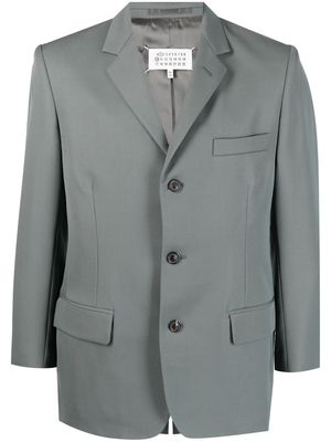 Maison Margiela button-up virgin wool blazer - Grey