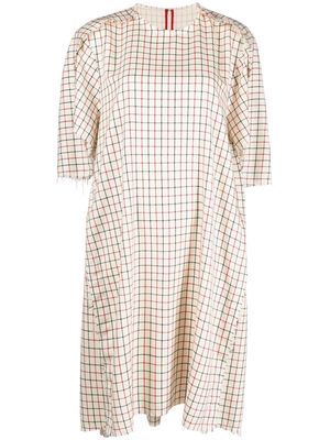 Maison Margiela check-pattern mid-length dress - Neutrals