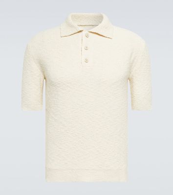 Maison Margiela Cotton-blend bouclé polo shirt