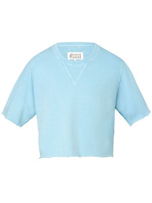 Maison Margiela cotton short-sleeve sweatshirt - Blue