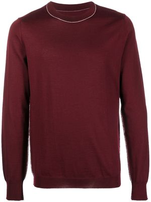 Maison Margiela crew neck pullover sweater - Red