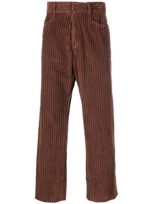 Maison Margiela cropped corduroy trousers - Brown