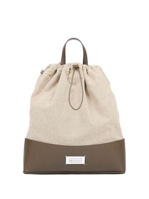 Maison Margiela daily drawstring medium backpack - Neutrals