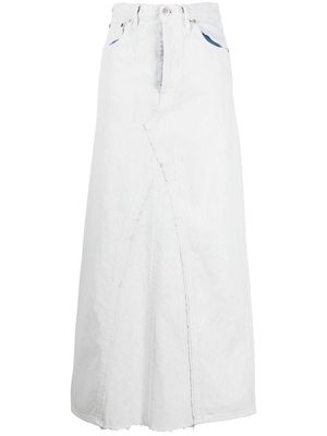 Maison Margiela denim mid-length skirt - White