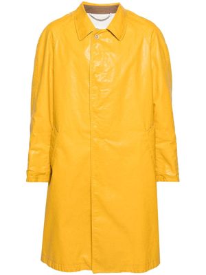 Maison Margiela distressed long trench coat - Yellow