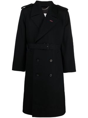Maison Margiela double-breasted belted trench coat - 524 NAVY