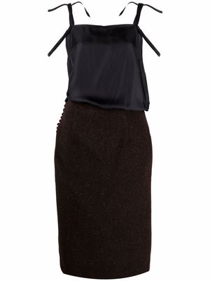 Maison Margiela draped mid-length dress - Black
