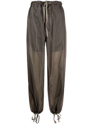Maison Margiela drawstring-waist high-waisted trousers - Grey