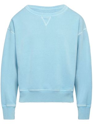 Maison Margiela drop-shoulder cotton sweatshirt - Blue
