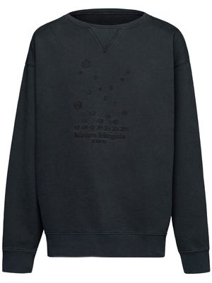 Maison Margiela embroidered cotton sweatshirt - Black
