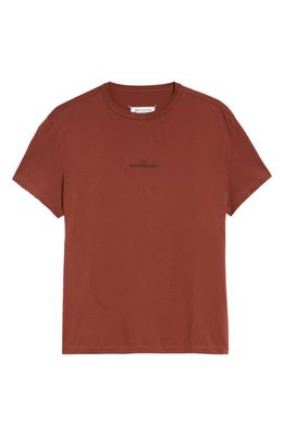 Maison Margiela Embroidered Logo Graphic Tee in Burnt Brick
