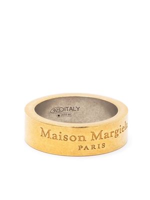 Maison Margiela engraved-logo band ring - Gold
